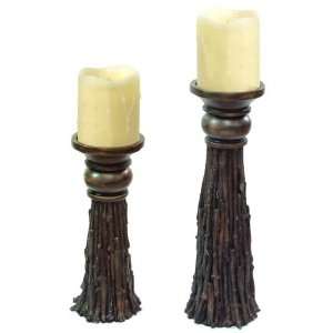  Branch Pillar Candle Holders, Set of 2: Home & Kitchen
