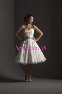 Short Chiffon Tea length Wedding Dress Bridesmaid Gowns  