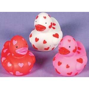  Vinyl Mini Valentine Rubber Ducky: Toys & Games