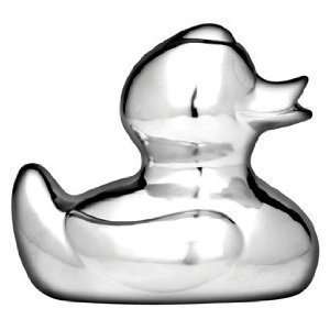    Bud   Silver Plated Classic Rubber Ducky Savings Bank Toys & Games