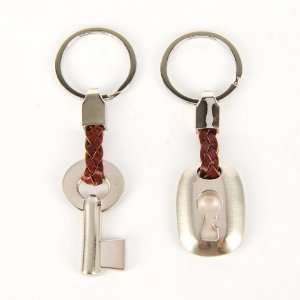 Locker Key Ring Chain Keychain Keyring Silver Office 