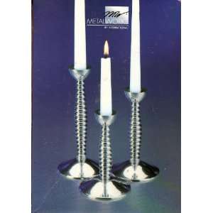  Metalworks Set of Three Alternative Metal Candlestick 