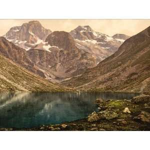  Vintage Travel Poster   Lake dEstom Cauterets Pyrenees France 