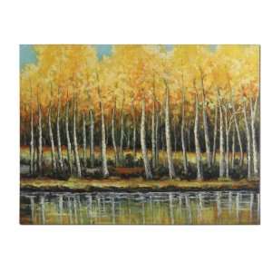   Yellow Reflections Frameless Hand Painted Artwork
