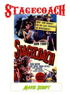 John Wayne STAGECOACH Classic Movie Script   WoW  