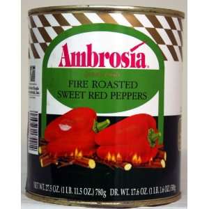 Ambrosia Peppers, Red, Fire Roasted, 27.5 oz. can  Grocery 