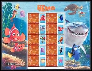 Australia Disney Finding Nemo Stamp Sheet B71  