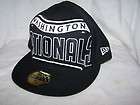 WASHINGTON NATIONALS Oversized Logo Black & White NEW ERA 5950 Hat 