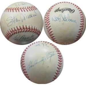   Enos Slaughter Inscribed   Autographed Baseballs