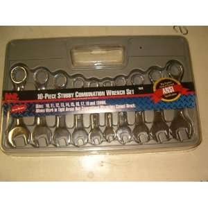  10 Piece Metric Stubby Combo Wrench Set 10mm   19mm: Home 