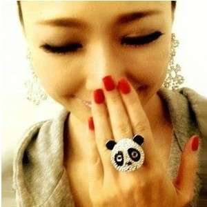   Full of crystals panda finger ring very lovely w11 brand new  