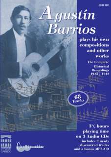 Agustin Barrios Complete Guitar Recordings 1913 CD  