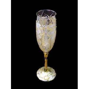  Angel Wings Design   Hand Painted   Champagne Flute 