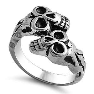  Stainless Steel Casting Ring   Skull   Size : 11: Jewelry