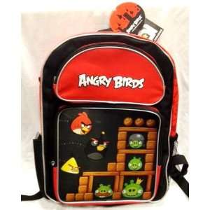   Licensed Angry Bird Full Size School Backpack 16   3D Picture Design