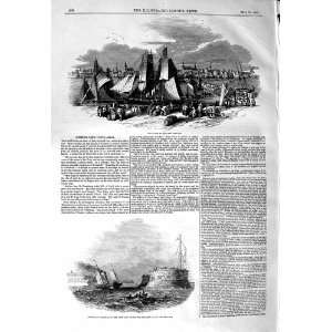  1847 FOREIGN CORN PORT RIGA SHIPS CRONSTADT NEVA ICE