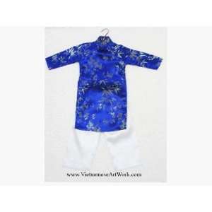Ao Dai, Vietnamese Traditional Dress for Children   25 Blue Aodai 