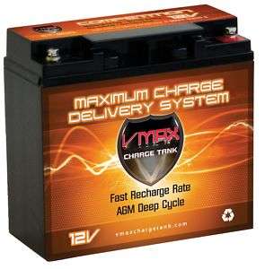 VMAX 600 12V DEEP CYCLE AGM BATTERY IDEAL FOR18LB 24LB WATERSNAKE 