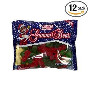 Shari Candies Christmas Gummi Bears, 12 Ounce Bags (Pack of 12 