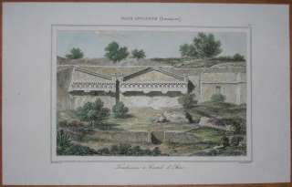1850 print ETRUSCAN TOMBS AT CASTEL DASSO, VITERBO  