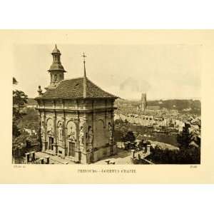  1910 Halftone Print Capel Notre Dame Lorette Fribourg 