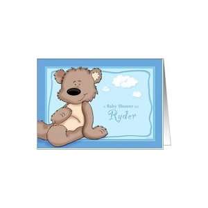  Ryder   Teddy Bear Baby Shower Invitation Card: Health 