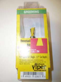 Oldham Viper 204 Dovetail Router Bit Carbide 1/2 Shank  