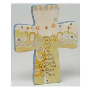  Hand Painted Wood Wall Cross   Fruit of the Spirit