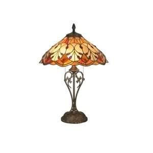   Tiffany TT70699 Marshall Table Lamp, Antique Brass and Art Glass Shade