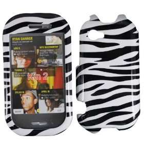  For Verizon Sharp Kin 2 Accessory   White Black Zebra Hard 