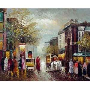  Fine Oil Painting, Paris Street SP16 24x36