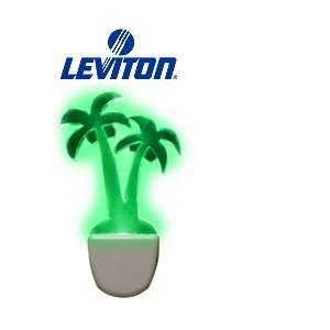   LED Nightlight w/ Palm Tree Shade Green LED   White: Home Improvement