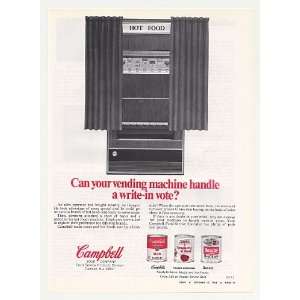  1968 Campbell Soup Vending Machine Trade Print Ad: Home 