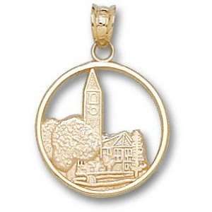  Cornell Big Red Solid 10K Gold Clock Tower Pendant Sports 