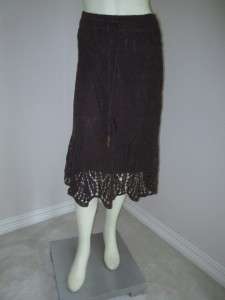 Moda Intl Victorias Secret Crochet Knit Boho Skirt XS  