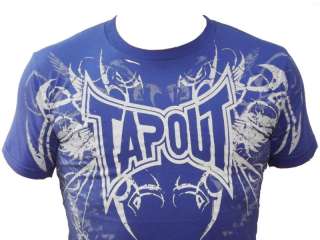 Tapout Darkside UFC MMA Cage fighter Tee New Mens Rich Royal Blue Rare 