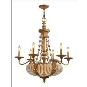  Crystorama 6736 SG Celeste 6 + 3 Light Chandelier Gold 