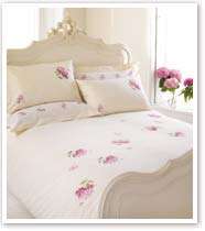 Cream & Pink Hydrangea Bedding or Pink Sheet or Valance  