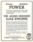 1912 RUMELY ADAMS KEROSENE GAS ENGINE AD LA PORTE LAPORTE INDIANA