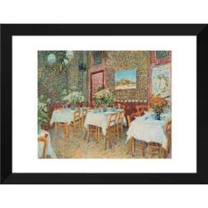  Van Gogh FRAMED Art 28x36 Interior of a Restaurant