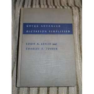  Gregg Advanced Dictation Simplified louis leslie Books