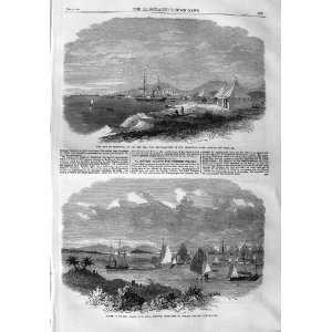   1865 Isle Mussowah Red Sea Chinese Junks Ship Opossum