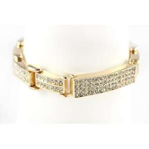  Iced Out 12mm Stone Link Hip Hop Micro Pave Bracelet B7 