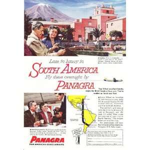 1954 Ad Panagra South America Arequipa Peru Vintage Travel 