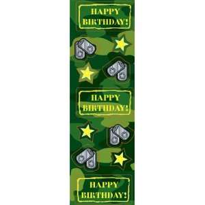  Army Themed Birthday Sticker Sheets Toys & Games