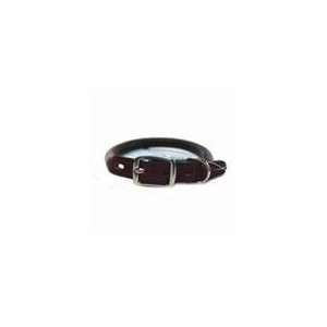 Hamilton 14 In Rolled Leather Dog Collar Burgundy Small 
