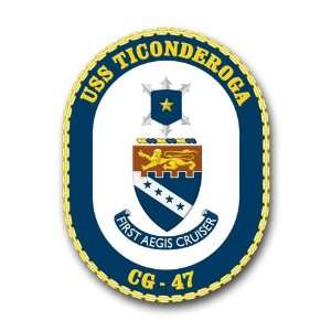  US Navy Ship USS Ticonderoga CG 47 Decal Sticker 3.8 