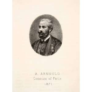  1871 Lithograph Arthur Arnould French Paris Commune 