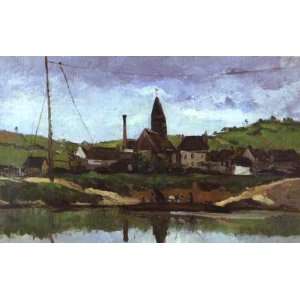  Oil Painting View of Bonni res Paul Cezanne Hand Painted 