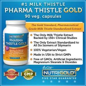 Milk Thistle Extract   Pharma Thistle GOLD, 90 Vegetarian Capsules 